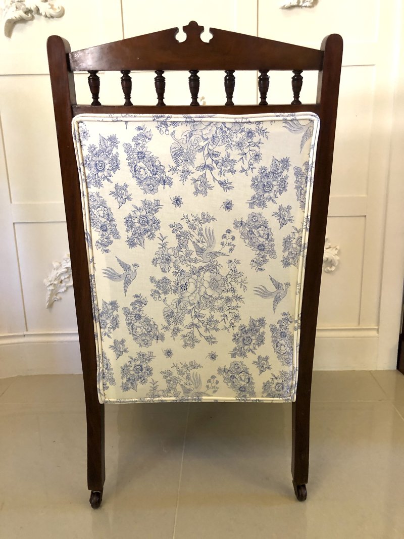 Antique Carved Walnut Ladies Chair - Image 5